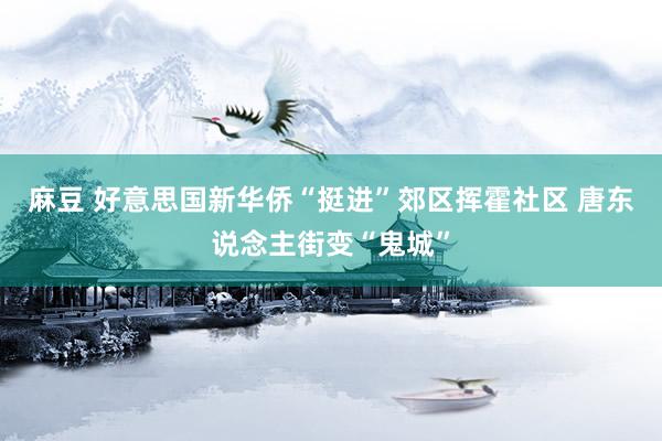 麻豆 好意思国新华侨“挺进”郊区挥霍社区 唐东说念主街变“鬼城”