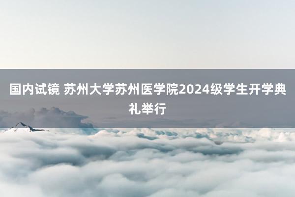 国内试镜 苏州大学苏州医学院2024级学生开学典礼举行