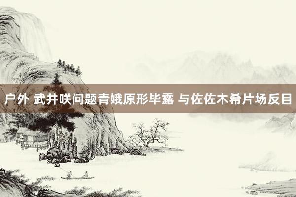 户外 武井咲问题青娥原形毕露 与佐佐木希片场反目