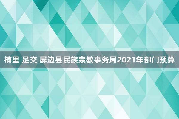 楠里 足交 屏边县民族宗教事务局2021年部门预算